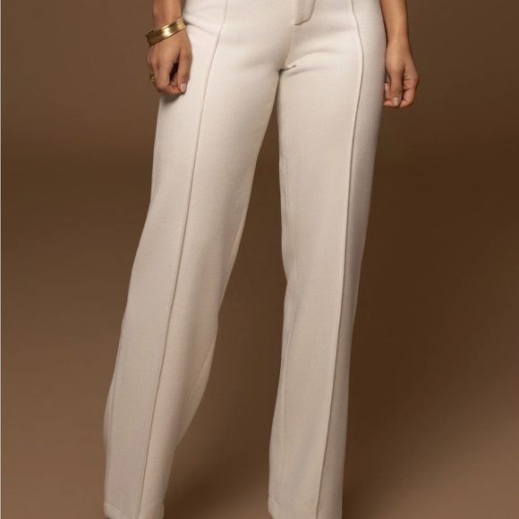 JLUXLABEL Ivory Stay Sharp Trouser Pants - Picture 2 of 4